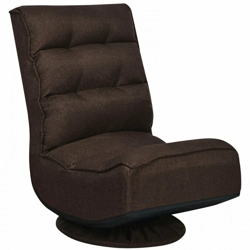 360-Degree Swivel Folding Gaming Chair with Adjustable Backrest