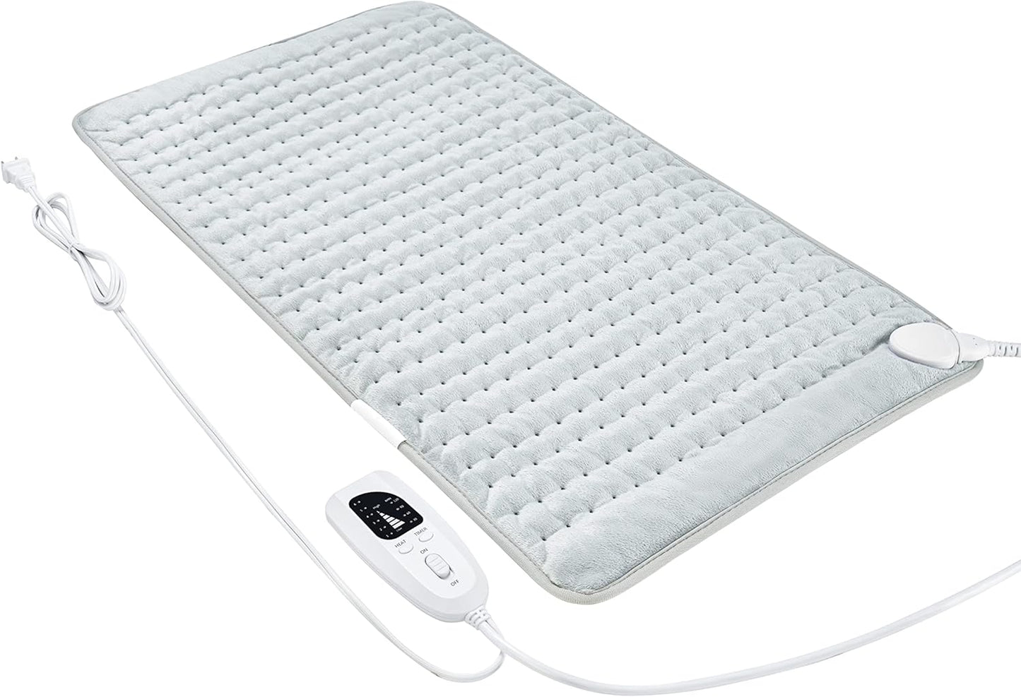 Electric Heating Pad with Moist and Dry Heat Options, Adjustable Temperature and Timer Settings