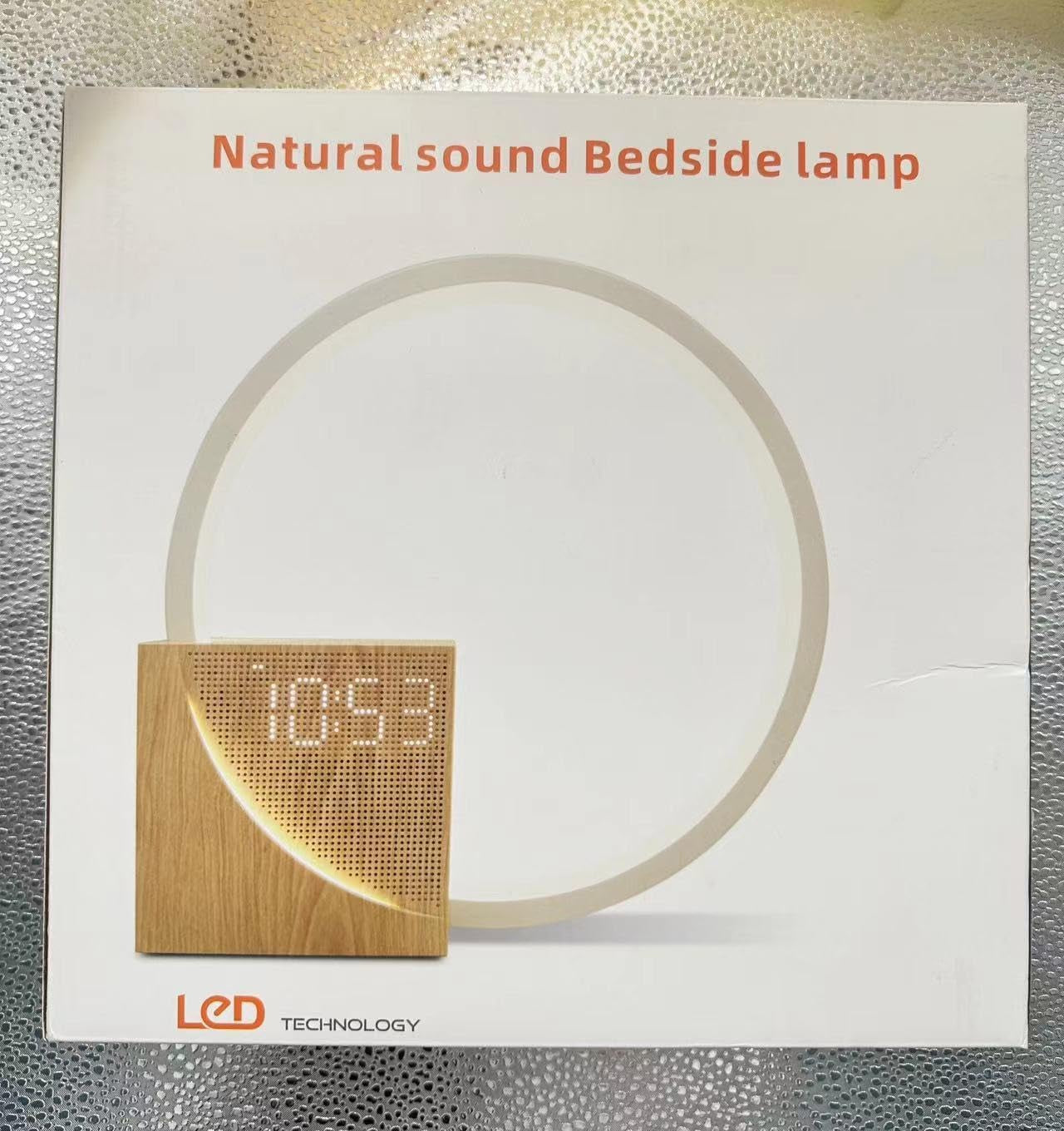 Sunrise Alarm Clock Bedside Lamp with Touch Control, 10 Natural Sounds, and Adjustable Brightness for Bedroom and Living Room
