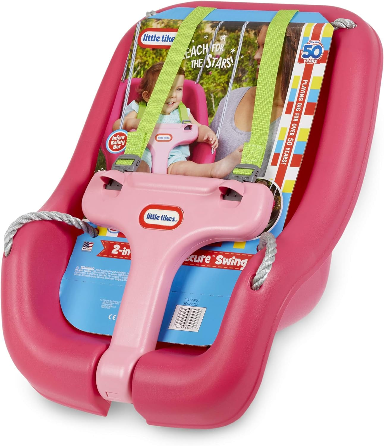 2-In-1 Snug and Secure Swing - Magenta, Single Pack
