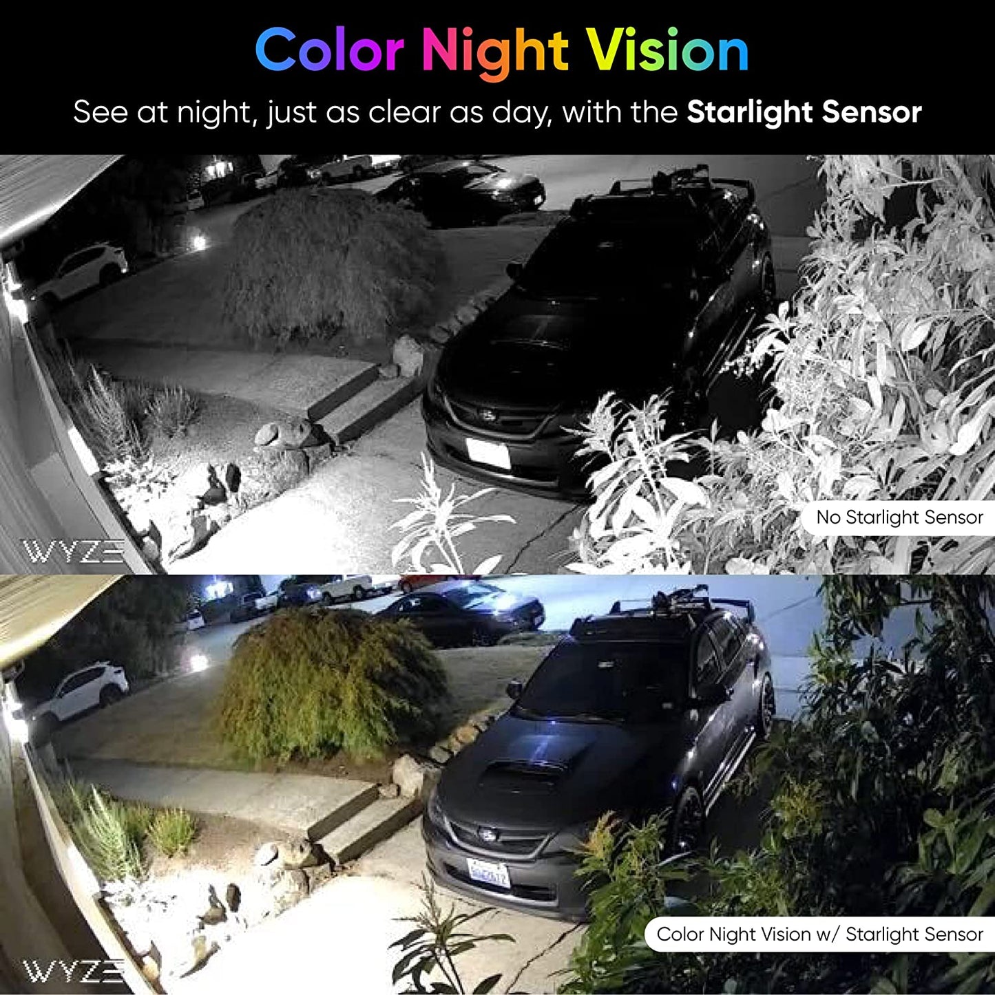 2-Pack -1080P HD Indoor/Outdoor Security Camera with Color Night Vision, 2-Way Audio, Smart Home Integration