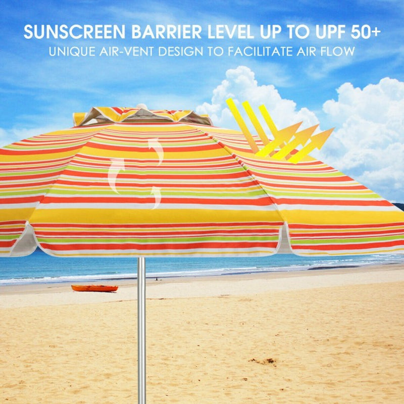 6.5-Foot Beach Umbrella with Carry Bag (Weight Base Not Included)