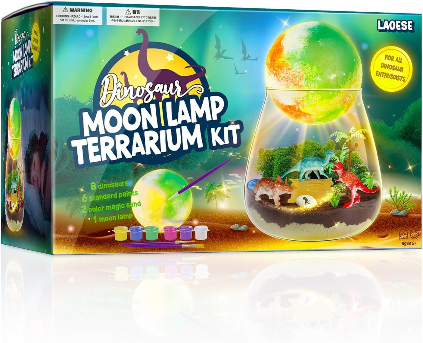 Dinosaur Gifts for Boys - Terrarium Kit for Kids - Birthday Gift for Boys Ages 4 5 6 7 8-12, DIY Dinosaur Toys, Arts and Crafts Kit for Kids- Christmas Gifts for Boys