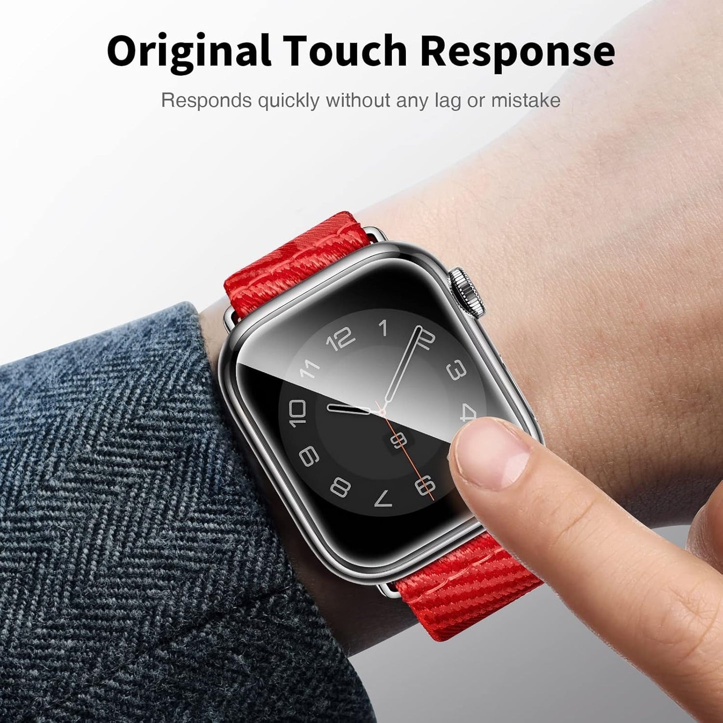 6-Pack Self-Healing TPU Screen Protectors for Apple Watch Series 9/8/7 (45mm) - Scratch-Resistant, Bubble-Free, HD Clarity, Anti-Glare, Transparent