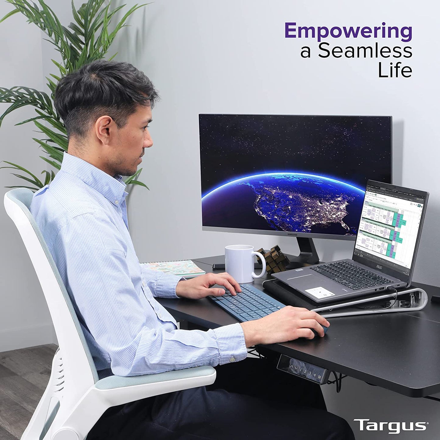 17-Inch Dual-Fan Laptop Cooling Pad - Soft Neoprene Heat Protection Mat with USB-A Connection for Enhanced Heat Dispersion