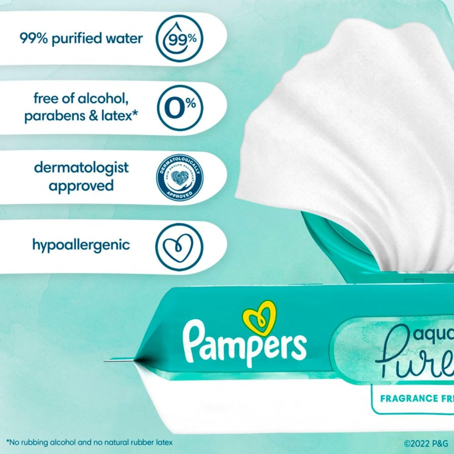 Aqua Pure Sensitive Baby Wipes 6X Pop-Top 336 Count