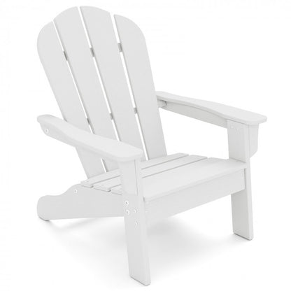 All-Weather HDPE Children's Adirondack Chair with High Backrest and Armrests