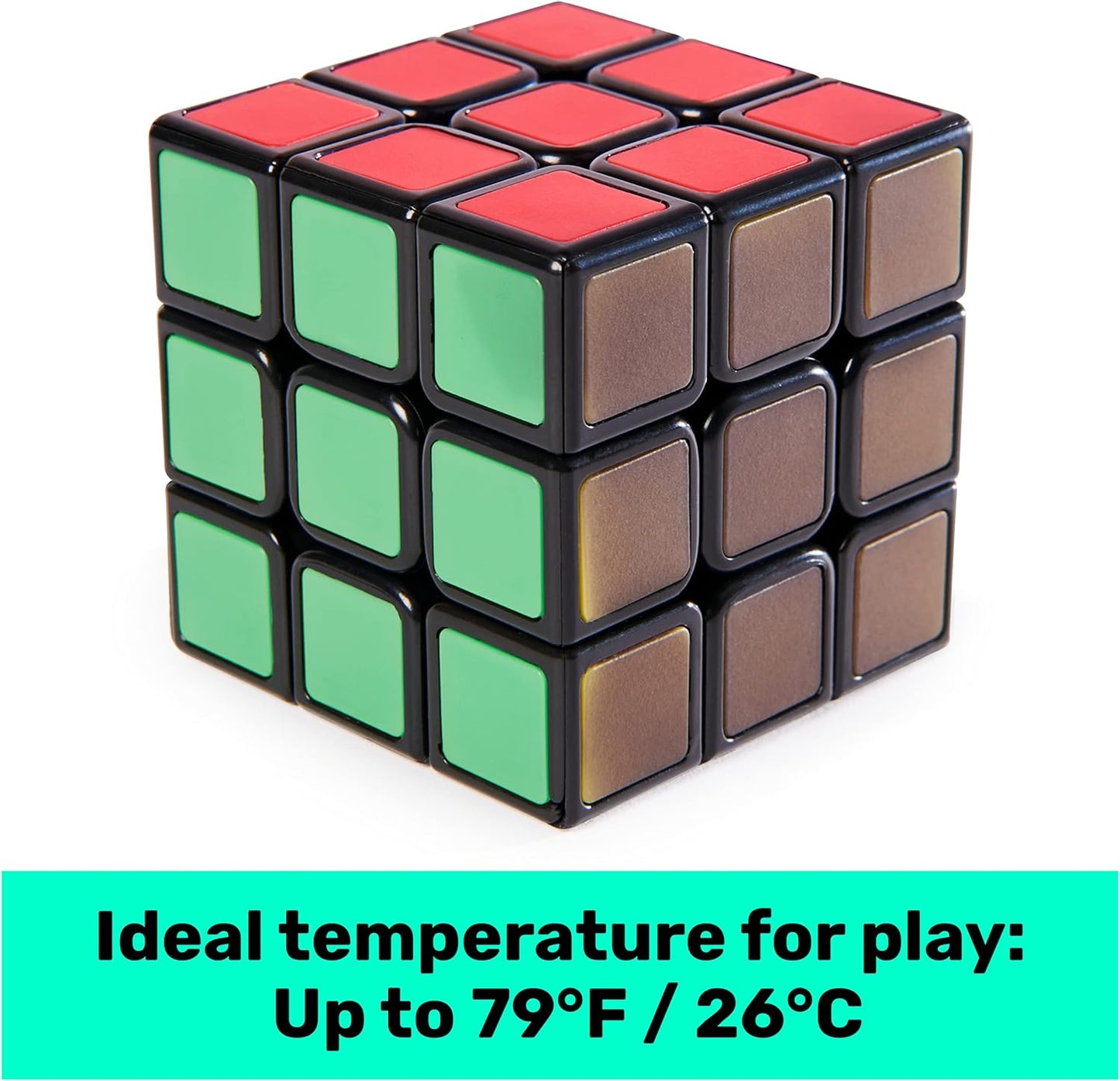 Rubik's Phantom 3x3 Cube - Advanced Technology 3D Puzzle for Stress Relief and Fidgeting Ages 8+