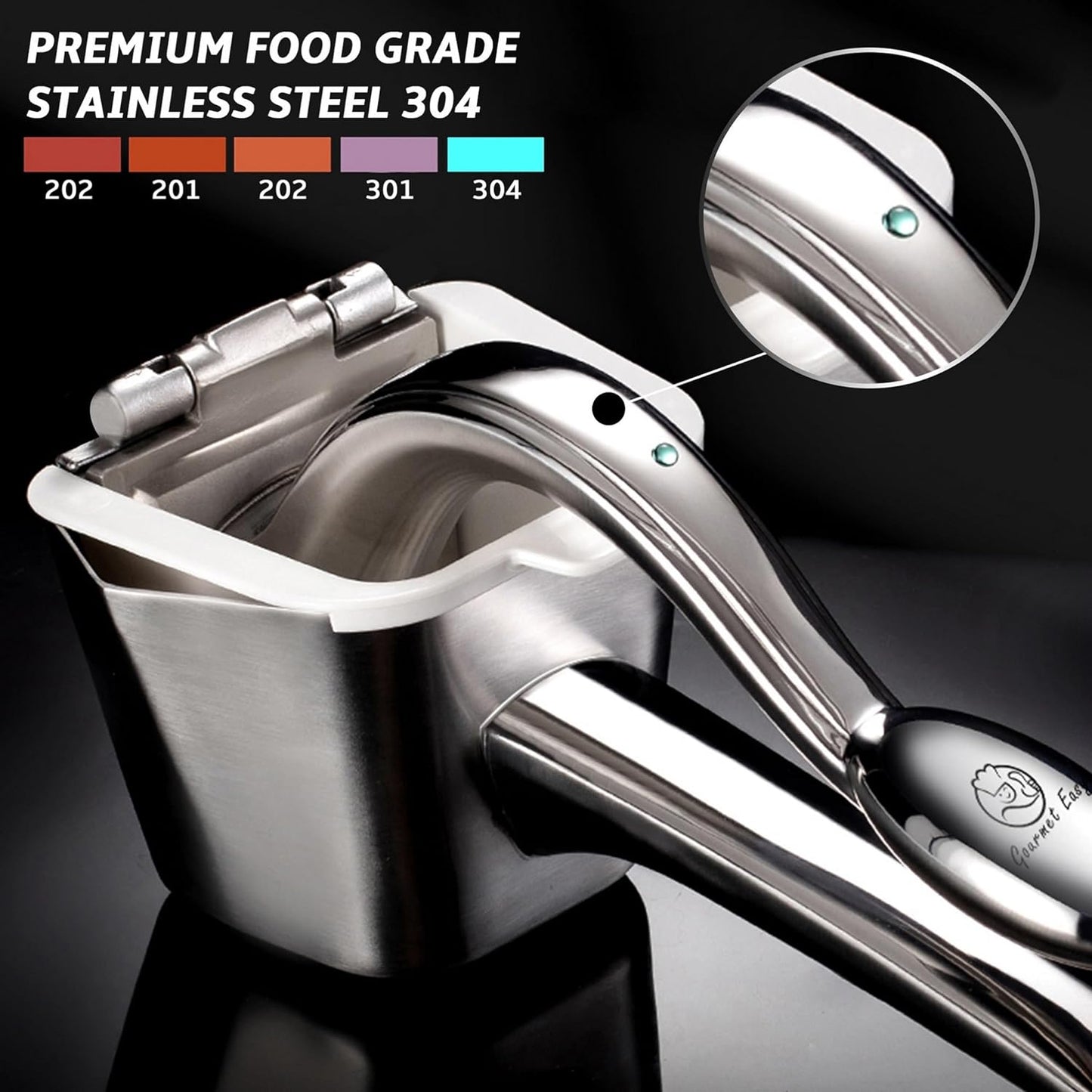 Stainless Steel Manual Citrus Juicer with 5-Year Warranty - Heavy Duty Lemon and Orange Squeezer