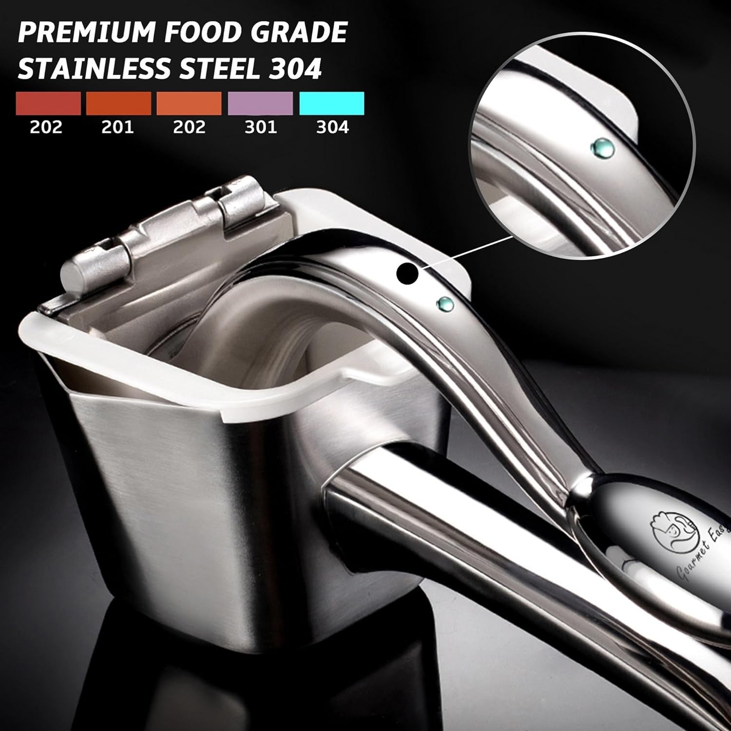 Stainless Steel Manual Citrus Juicer with 5-Year Warranty - Heavy Duty Lemon and Orange Squeezer