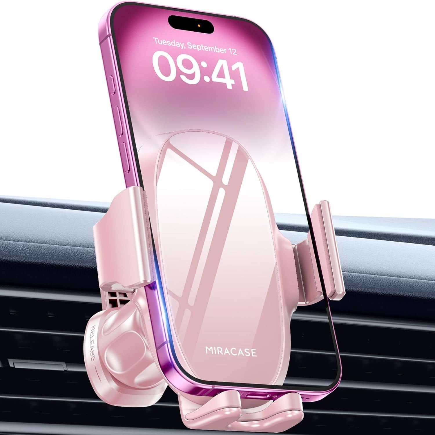 Car Air Vent Phone Holder Mount - Compatible with iPhone 16, 15 Pro Max, 14, Samsung, All Smartphones