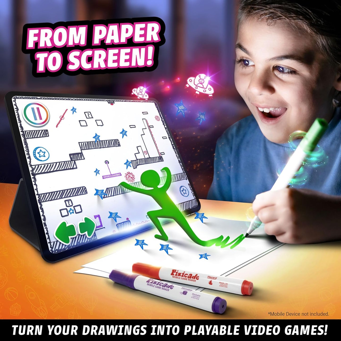Transform Your Drawings into Playable Video Games-Create, Capture, Share Instant Mobile Games Enhanced 