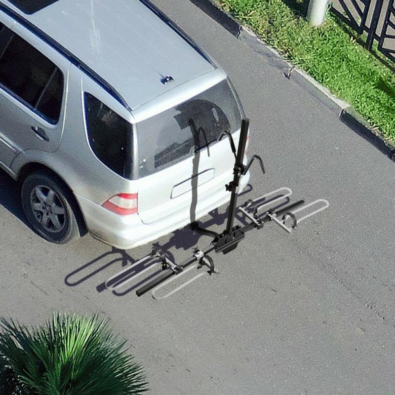 Hitch-Mounted Bike Rack for Two Bikes - Compatible with 1-1/4 Inch and 2 Inch Receivers