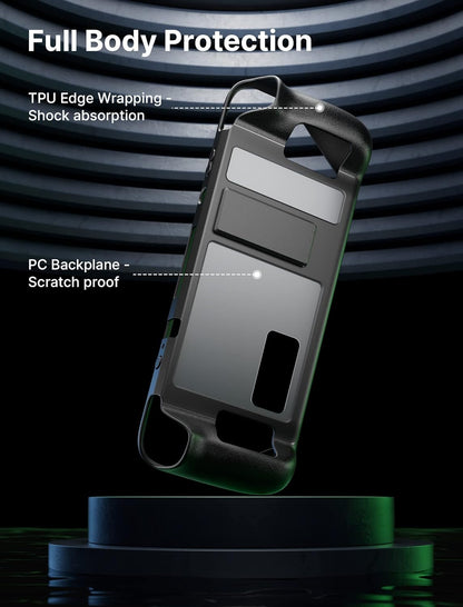 Adjustable Angle Kickstand Case for Steam Deck and Steam Deck OLED -TPU Protective Cover - Shock Absorption, Non-Slip, Anti-Scratch 
