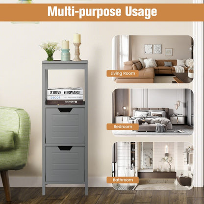 Bathroom Wooden Floor Cabinet Multifunction Storage Rack Stand Organizer
