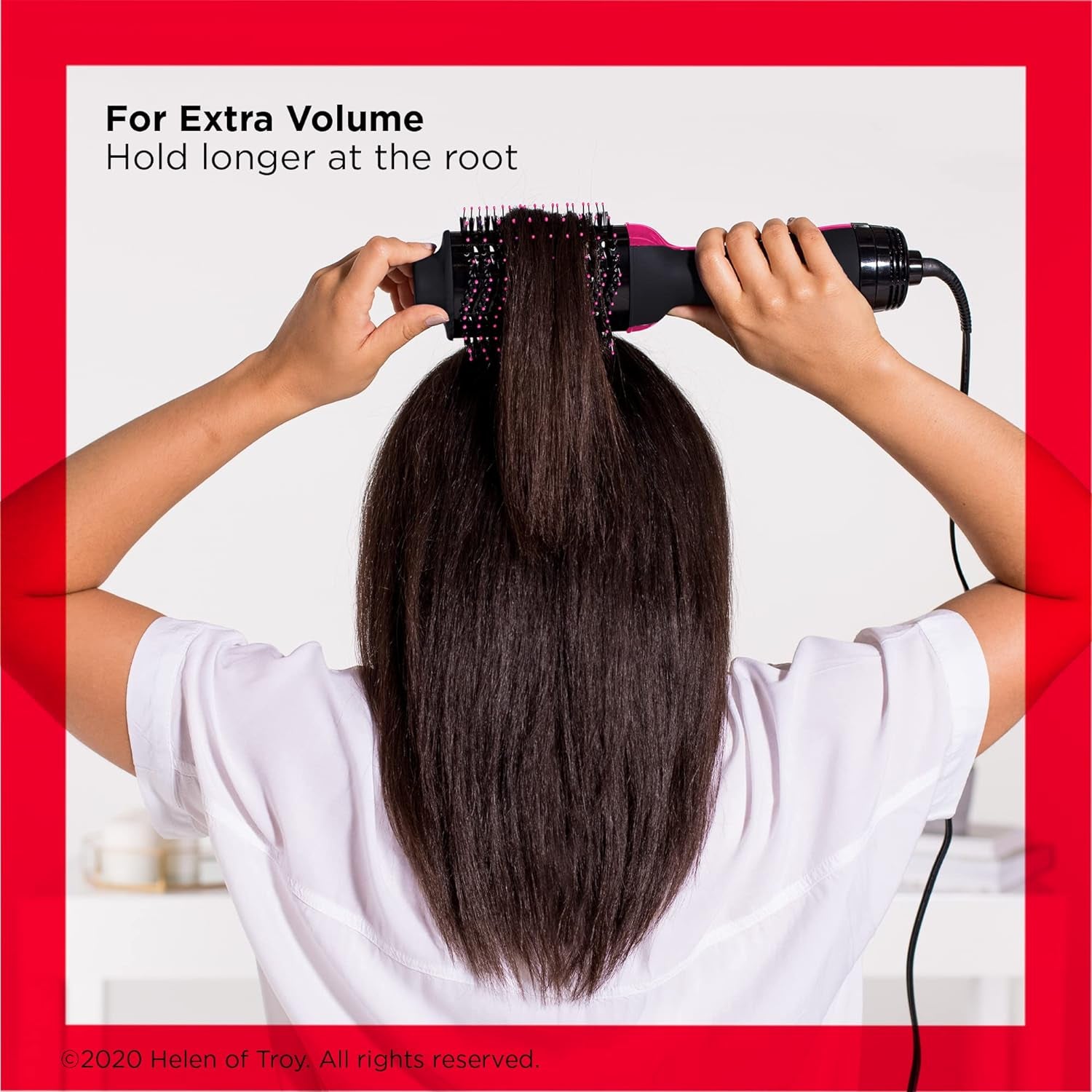 Tourmaline Ionic Technology One-Step Volumizer and Hair Dryer with Hot Air Brush, Multiple Heat Settings, and Reduced Frizz - Black