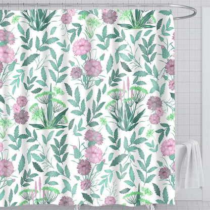 Waterproof Fabric Shower Curtain featuring Banff National Park Smoky Mountain Design, 12 Hooks, 71" x 71" (180 cm x 180 cm), Dark Gray