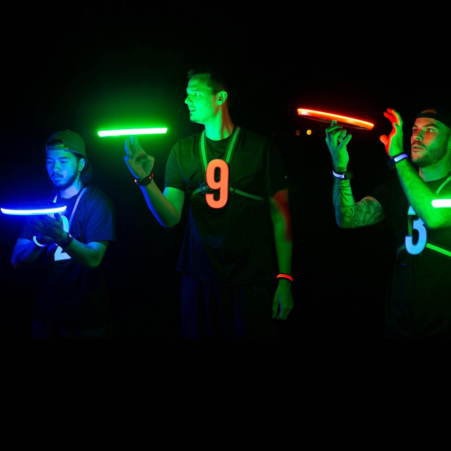 RGB Flying Disc - 16 Million Colors, 36 LEDs, Ultra Bright, Smart Modes, Auto Light Up, Rechargeable, 175g Frisbee