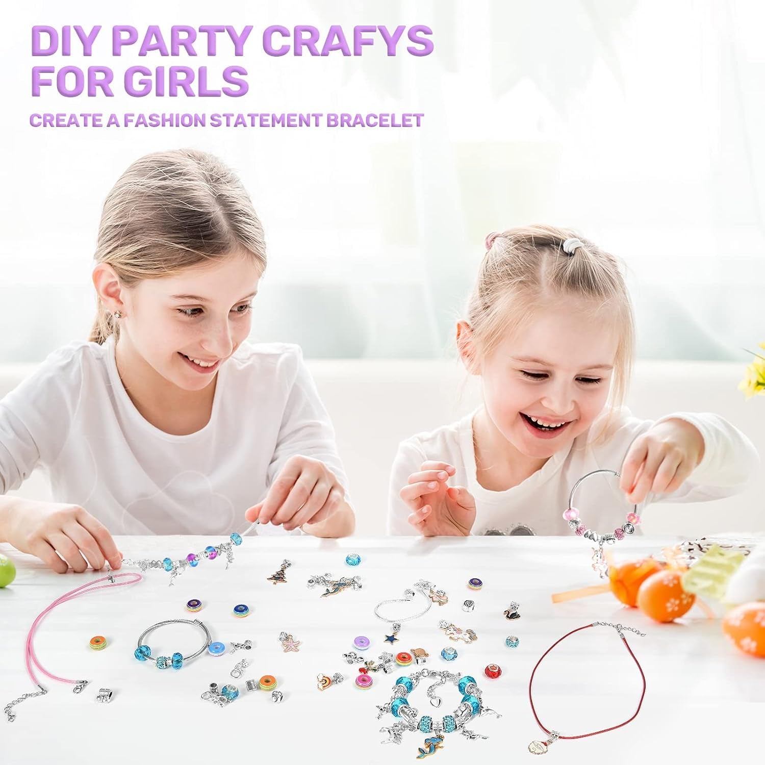 Jewelry Making Unicorn Kit-Themed Arts and Crafts Set for Creative Play and Gift Giving for Girls Ages 6+