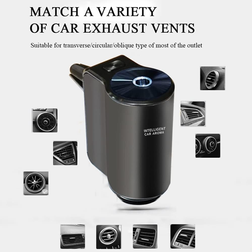 Rechargeable Car Air Freshener Diffuser with Adjustable Aroma Settings and Three Essential Oil Bottles