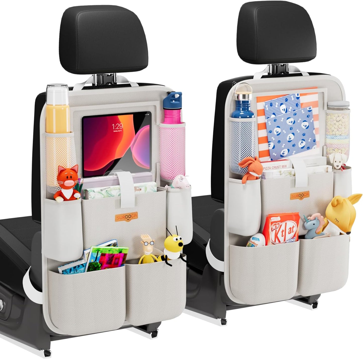 Premium Backseat Car Organizer with Tablet Holder and Multiple Storage Pockets for Kids