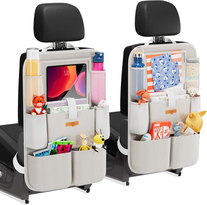 Premium Backseat Car Organizer with Tablet Holder and Multiple Storage Pockets for Kids