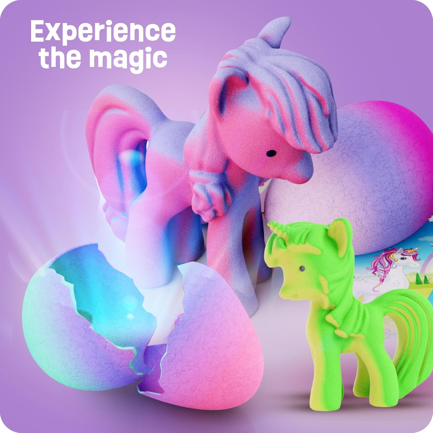 Unicorn Hatching Surprise Eggs for Kids - 6 Pack - Grows 600% - Unicorn Toys Age 3+