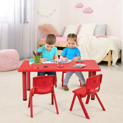Set of 4 Stackable Plastic Classroom Chairs for Children