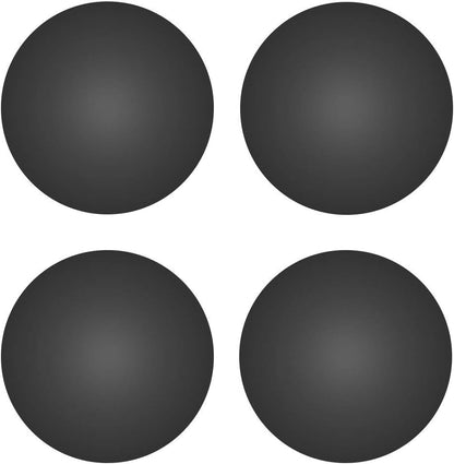 4-Pack Silicone Laptop Feet (0.59 Inch Diameter) - Replacement Bottom Case Feet for MacBook Pro/Air Shell Cover, Black