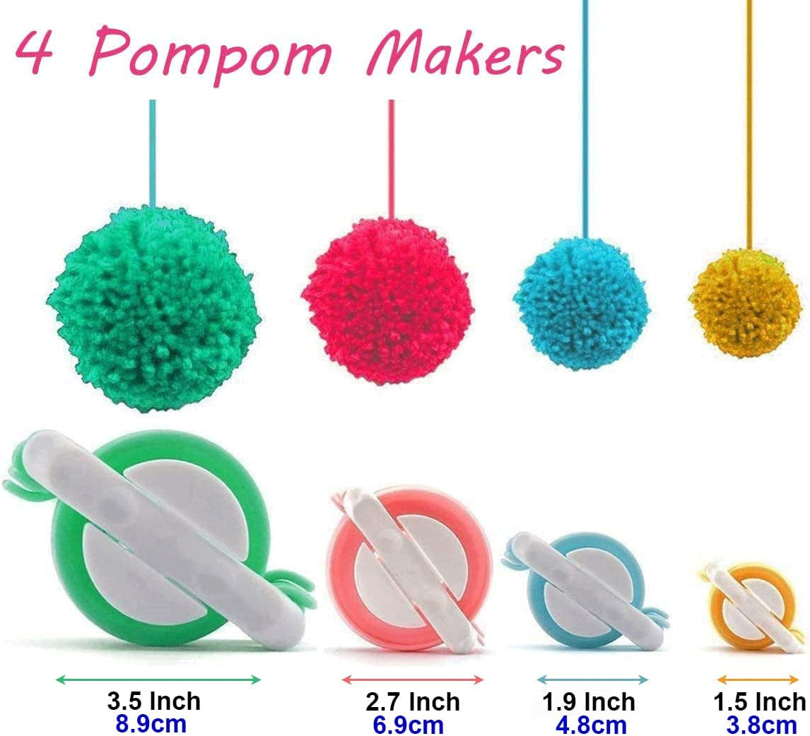 Professional Round Knitting Loom Kit with Hook, Yarn Needle, and Pompom Maker for Creating Hats, Scarves, and Socks