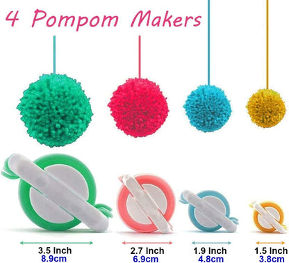 Professional Round Knitting Loom Kit with Hook, Yarn Needle, and Pompom Maker for Creating Hats, Scarves, and Socks