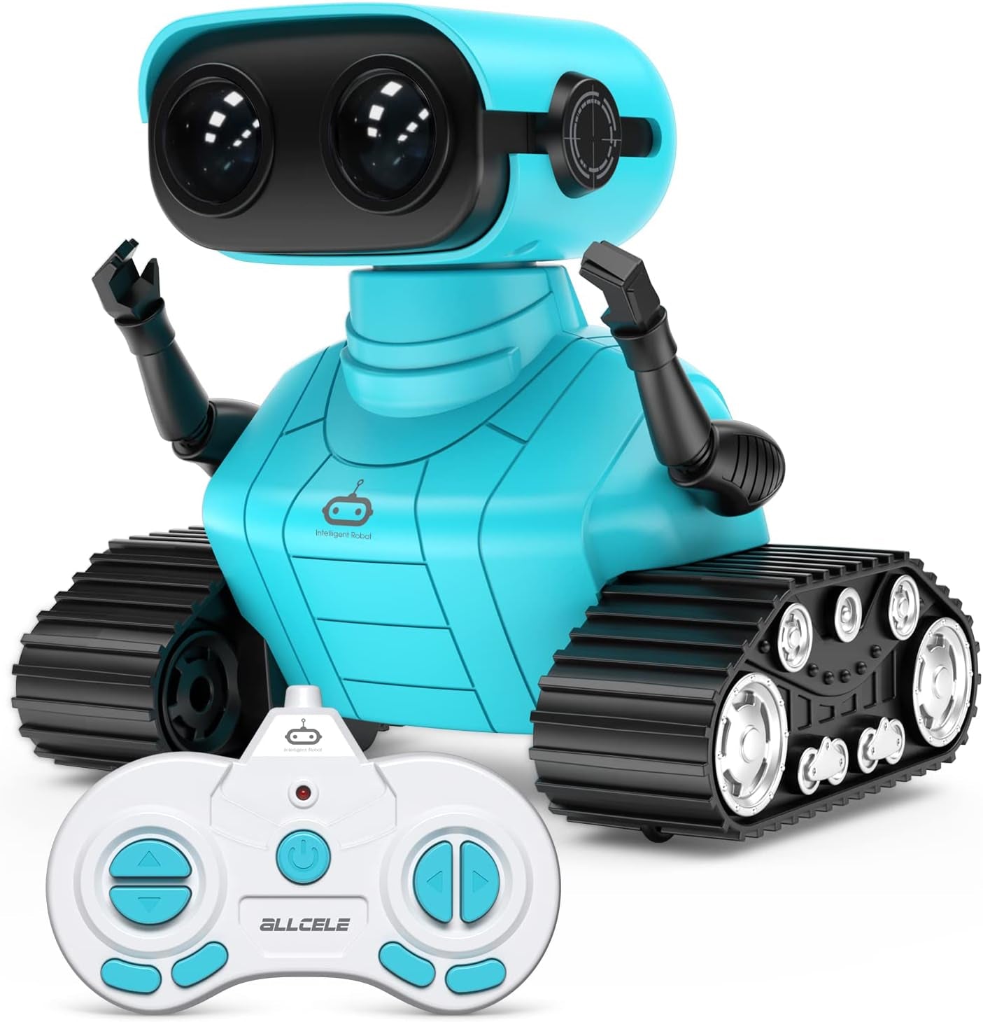Rechargeable RC Robot Remote Control Toy with Music and LED Eyes, Gift for Children Age 3+ Pink