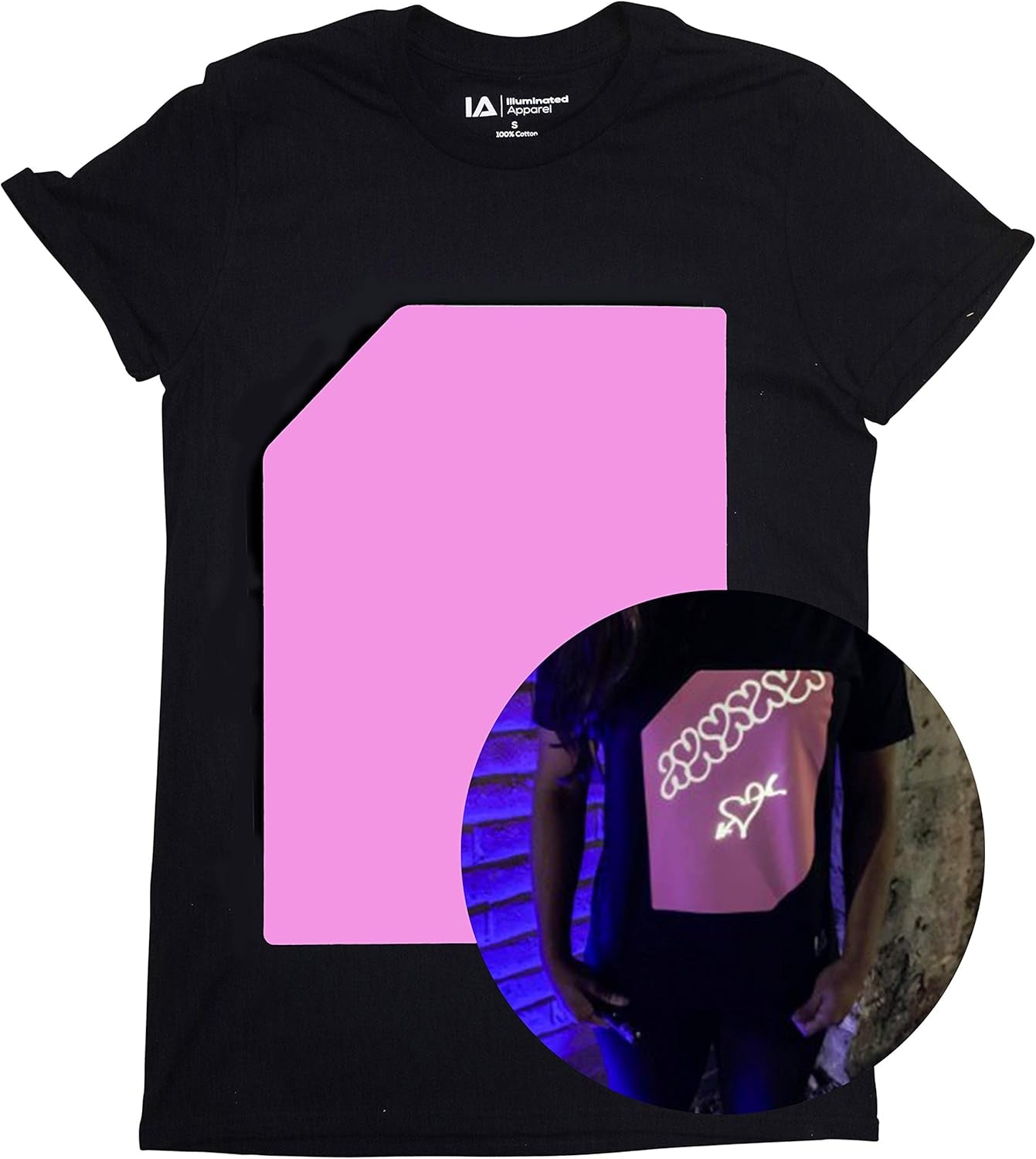 Glow in the Dark Interactive T-Shirt - Ideal for Celebrations and Festivals