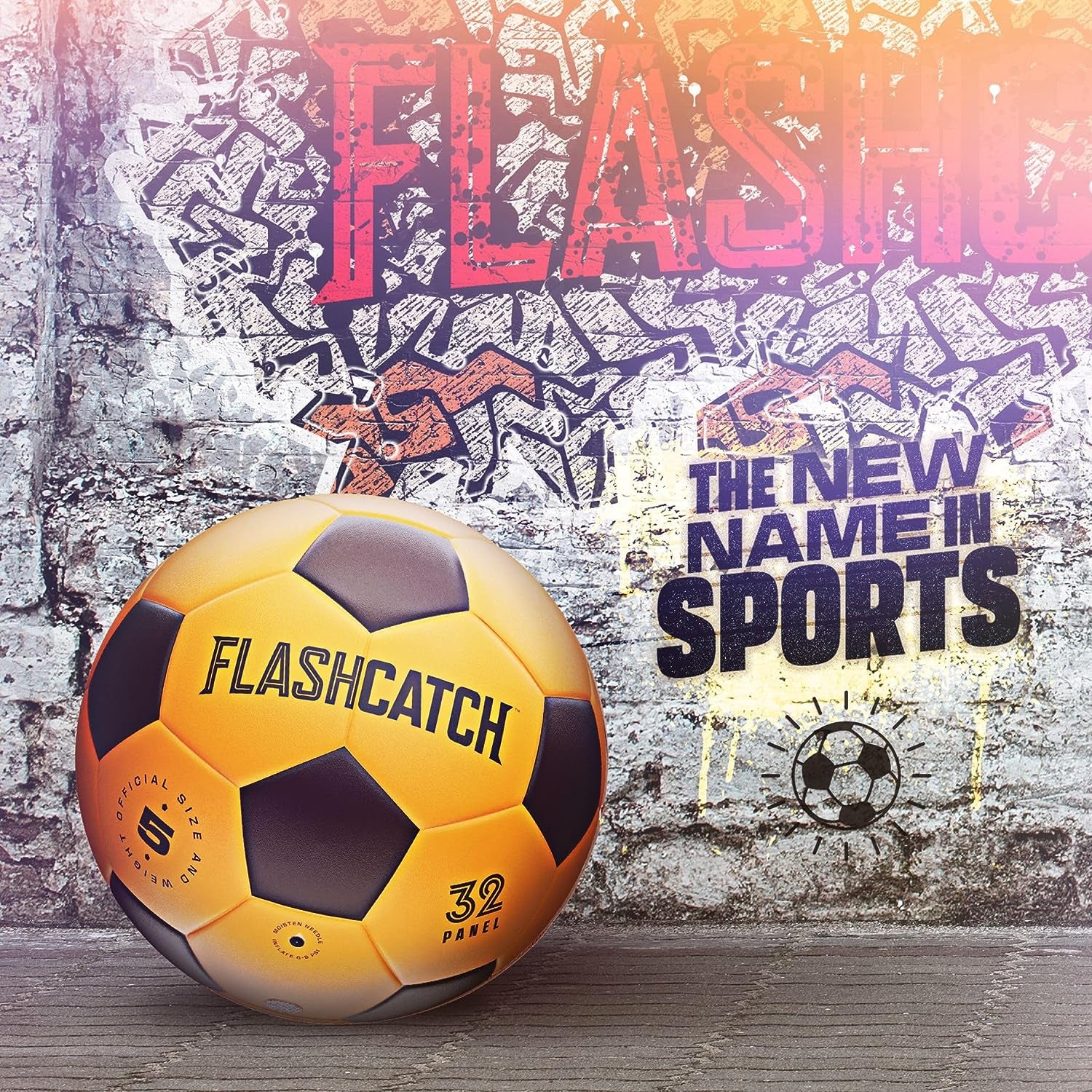 Illuminated Soccer Ball - Glow in the Dark Size 5 Sports Equipment for Children and Teens Aged 8+