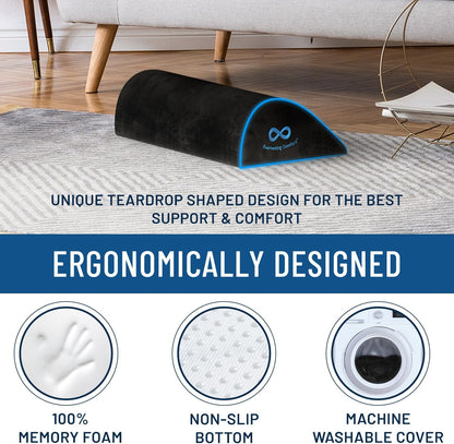Memory Foam Foot Rest under Desk - Ergonomic Office Foot Stool, Ideal Office Accessory for Foot Support, Repose Pied Bureau