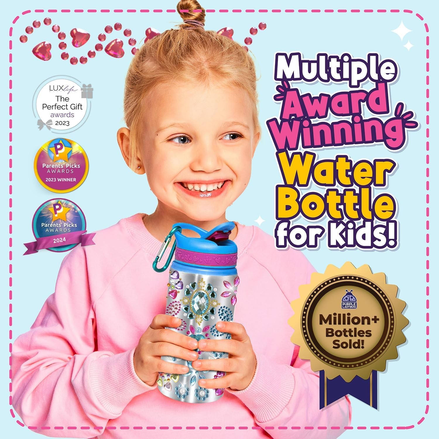 Customizable Water Bottle Craft Kits -Arts and Crafts Activity - Unicorn-Themed Toys for for Children Aged 6+