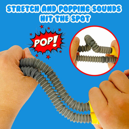 Pop Tubes Robot Fidget Toys 7 Pack of Colorful Telescopic Suction Cup Robotics-Ages 5+ Ideal Sensory Toys for Autism