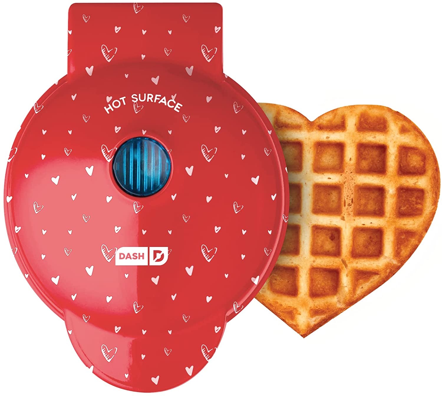 Mini Waffle Maker Machine - Compact 4" Appliance for Individual Waffles, Paninis, Hash Browns, and On-the-Go Meals in Aqua