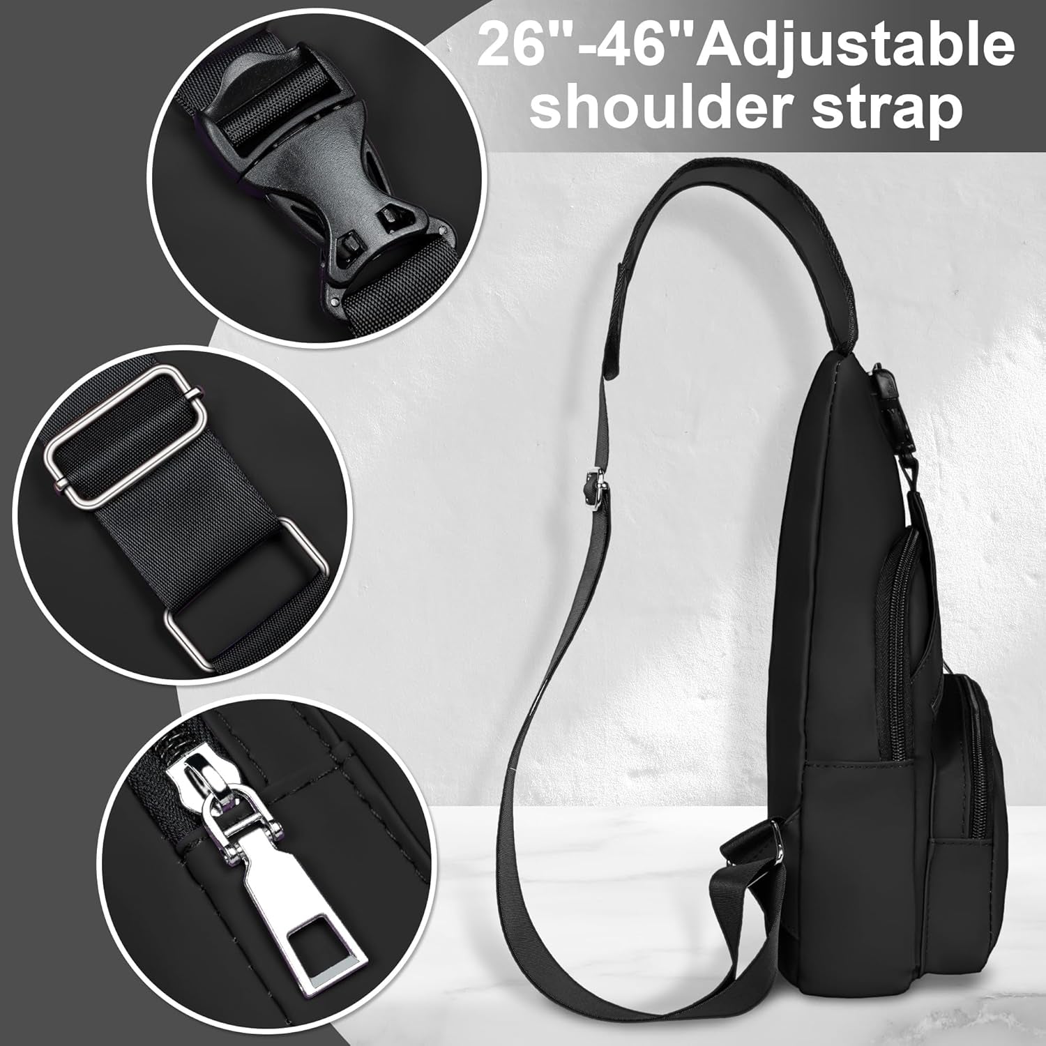 Crossbody Sling Backpack for Men and Women with USB Charging Port - Ideal for Hiking, Camping, Biking, and Travel