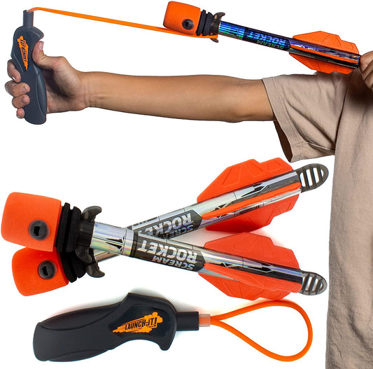 Toy Rocket Launcher: Outdoor Slingshot Rocket Set -Ages 8+