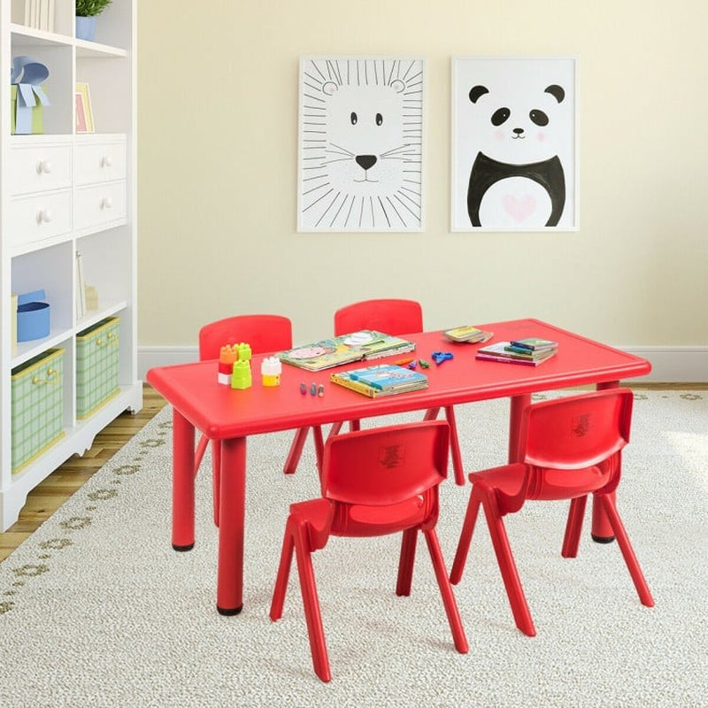 Set of 4 Stackable Plastic Classroom Chairs for Children