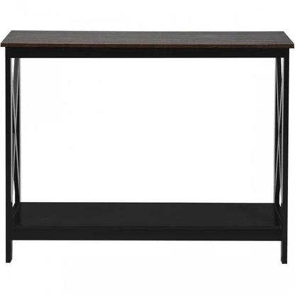 2-Tier X-Design Console Table for Sofa Side Accent