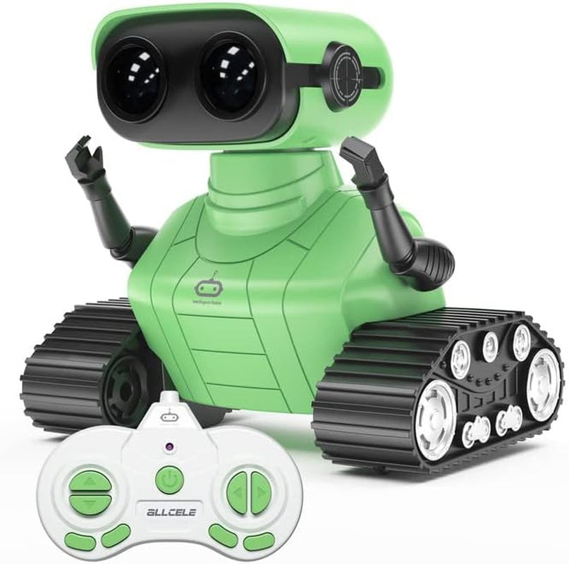 Rechargeable RC Robot Remote Control Toy with Music and LED Eyes, Gift for Children Age 3+ Pink