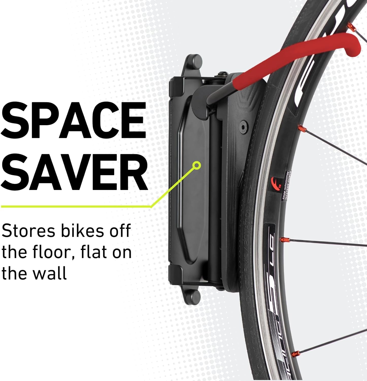 Vertical Swivel Bike Wall Mount - Professional Bicycle Storage Rack for Garage - Ideal for Mountain Bikes and Other Bicycles