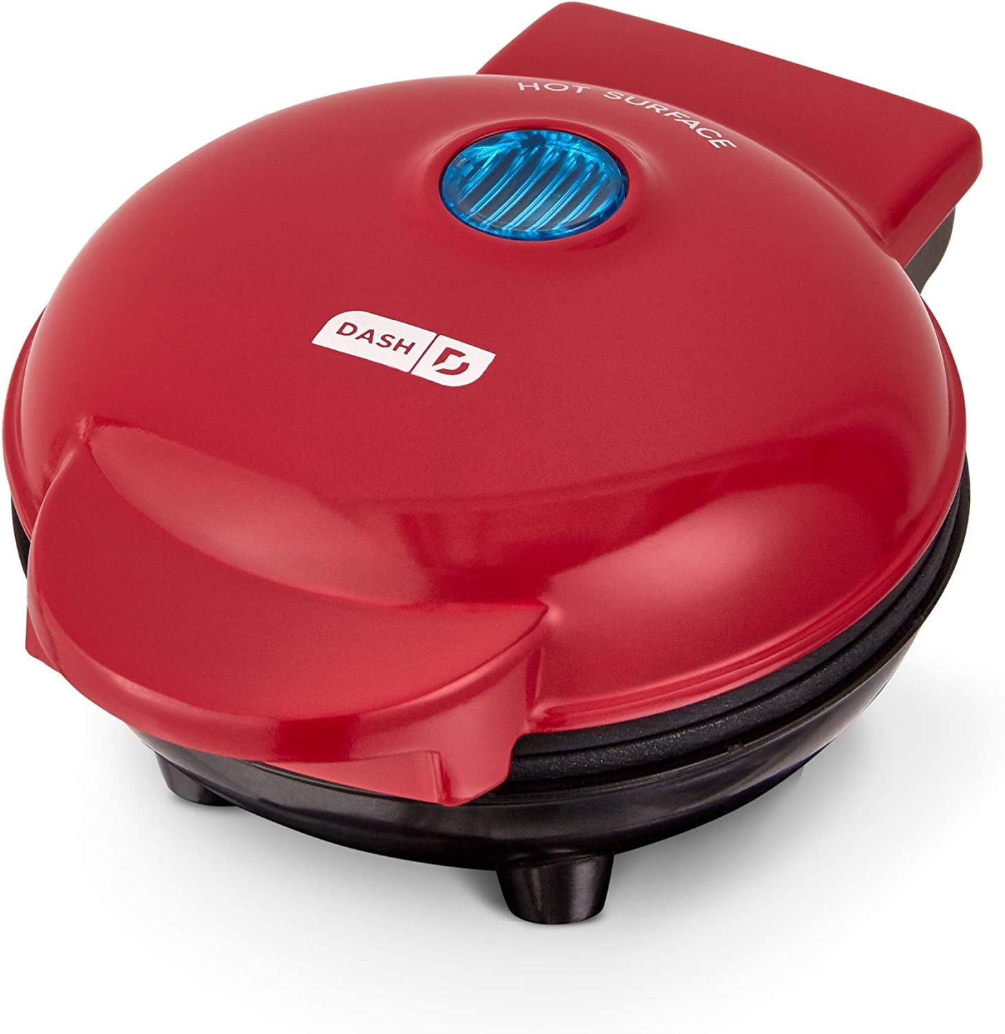 Mini Waffle Maker Machine - Compact 4" Appliance for Individual Waffles, Paninis, Hash Browns, and On-the-Go Meals in Aqua
