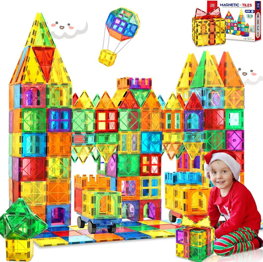 Magnetic Building Blocks Set - 100 Pieces Educational Toys for Toddlers and Kids Ages 3+, Learning and Creative Play