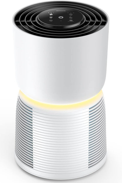 Ultra Quiet HEPA Air Purifier for Bedrooms and Home Offices (215 Ft²) - 22dB Sleep Mode, Night Light, Auto Mode, Washable Filter