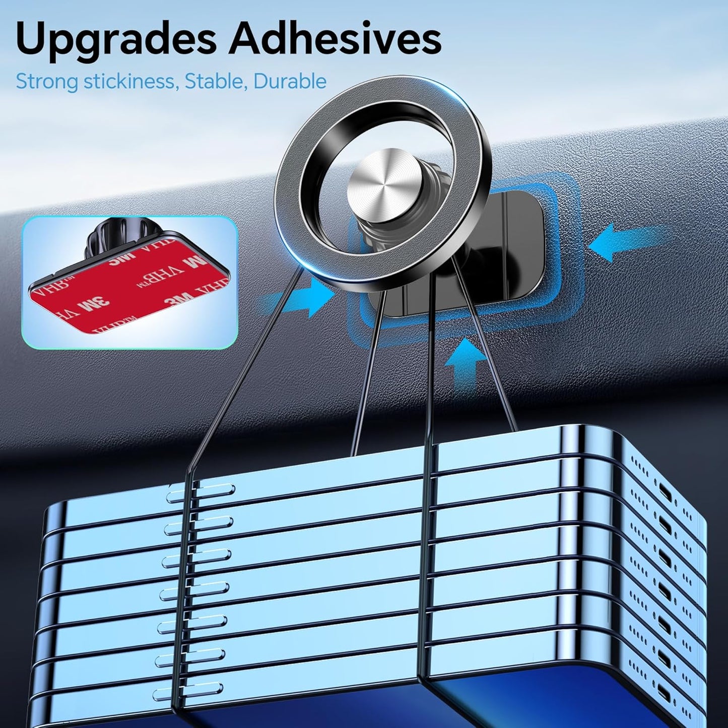 MagSafe Car Mount - 20 Strong Magnets - 360° Magnetic Phone Holder for iPhone 16 Pro Max, 15, 14, 13, 12 Plus 