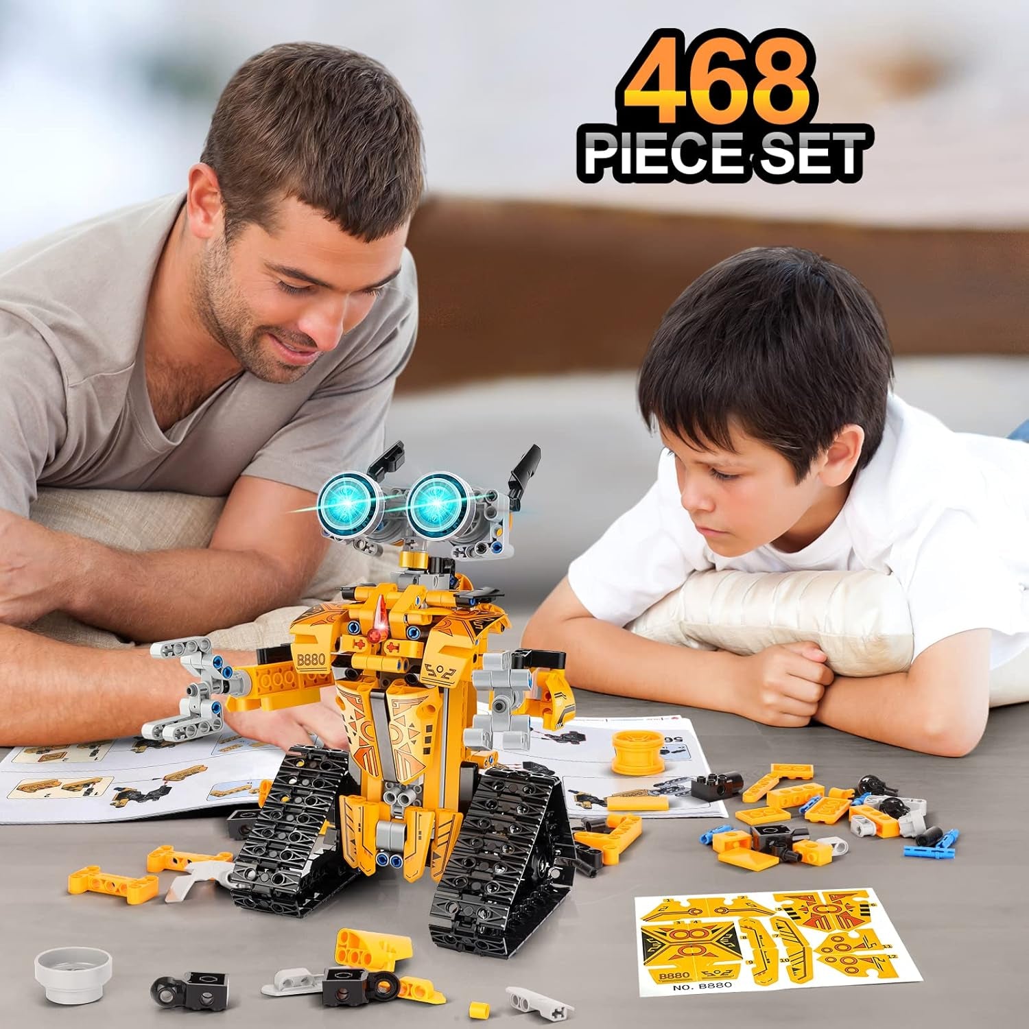 Robotics Building Kit for Ages 8+ Remote & App-Controlled, 468 Pieces 