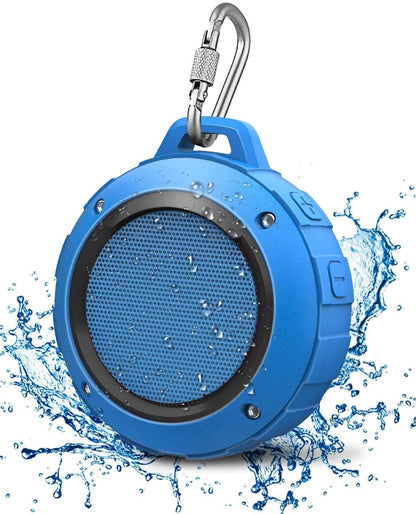 Outdoor Waterproof Bluetooth Speaker - Portable Mini Shower Speaker with Subwoofer and Enhanced Bass, Built-in Microphone (Black)